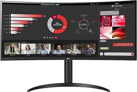LG 34WR55QK-B 34-inch Curved VA WQHD 100Hz USB-C Monitor