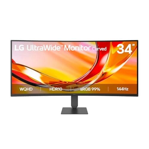 LG 34U650A-B 34-inch Curved IPS WQHD 100Hz USB-C Monitor with Speakers