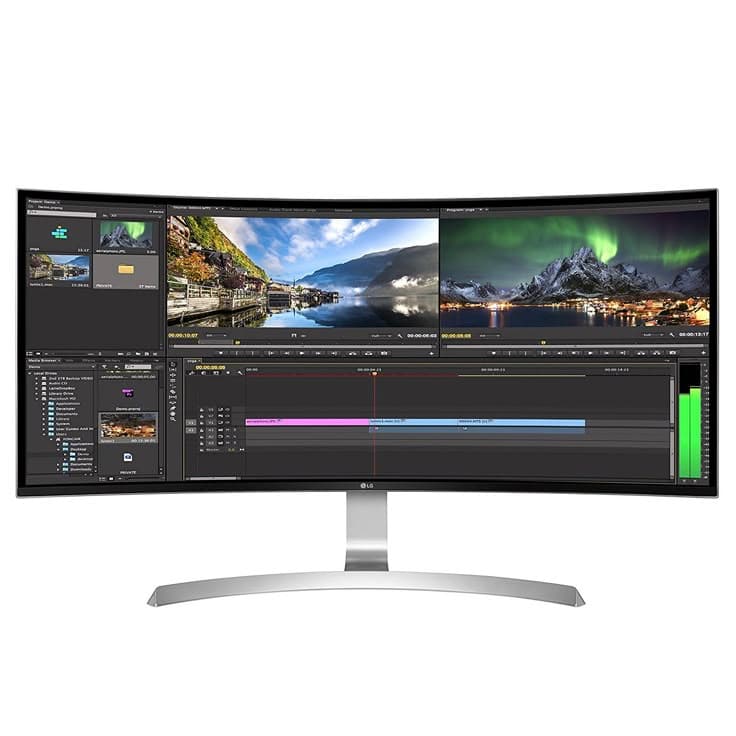 LG 34WR55QK-B 34-inch Curved VA WQHD 100Hz USB-C Monitor