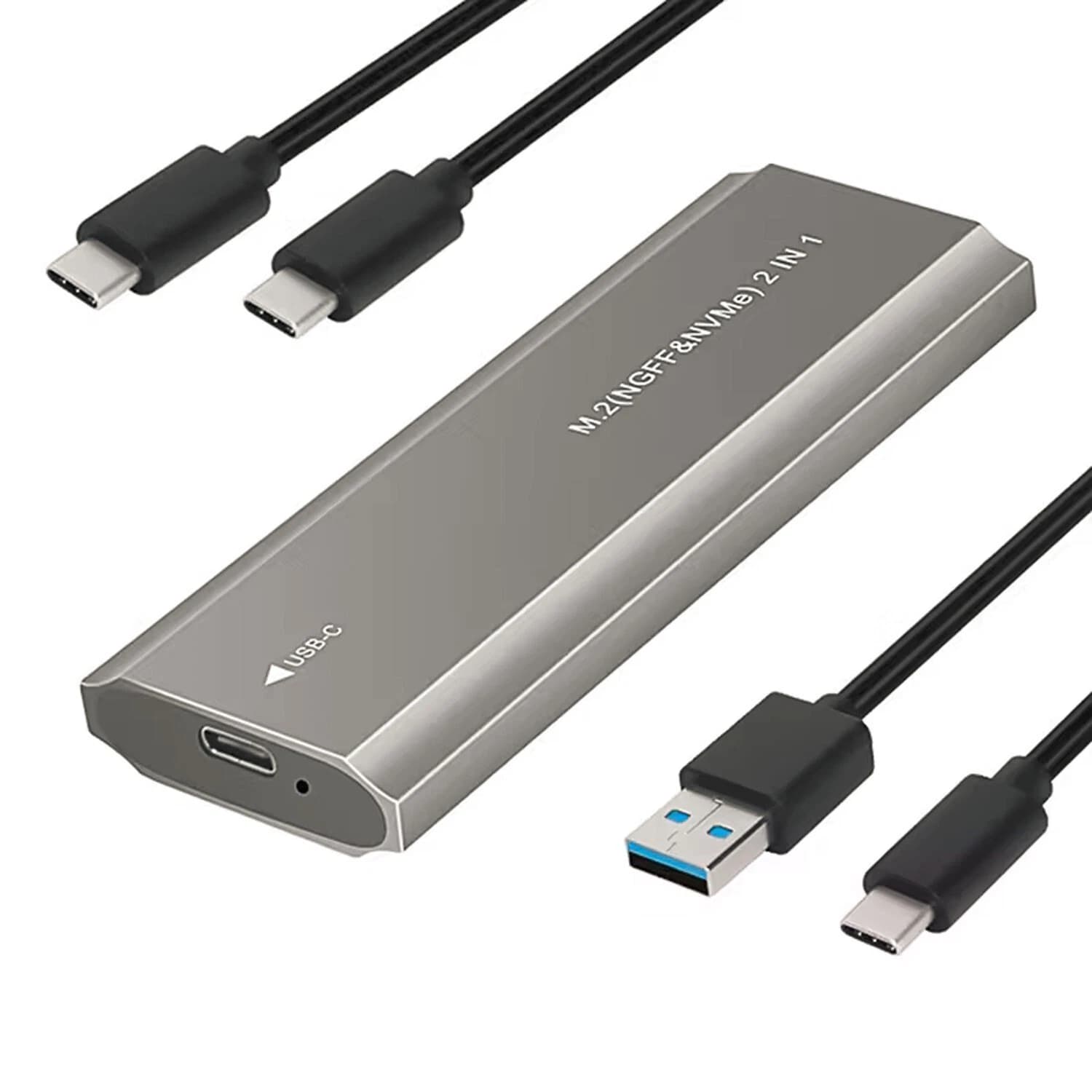 M.2 SSD Type-C External Hard Drive Enclosure – Up to 2TB
