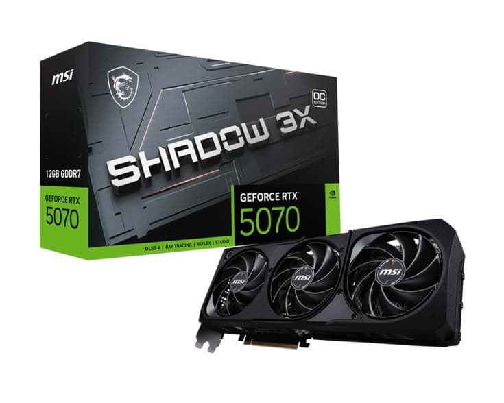 MSI GeForce RTX 5070 Shadow 2X 12GB GDDR6 Graphics Card